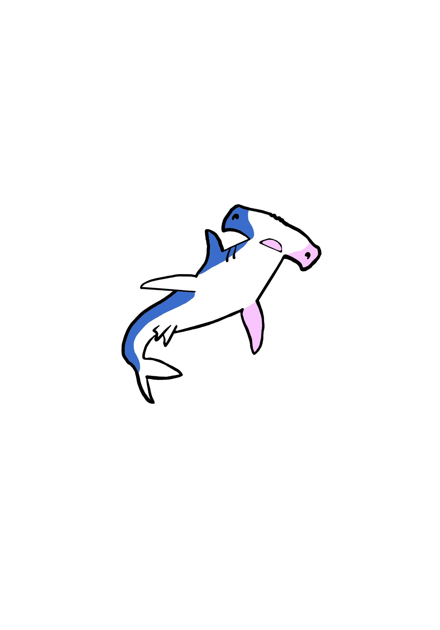Trans Hammerhead Shark Sticker