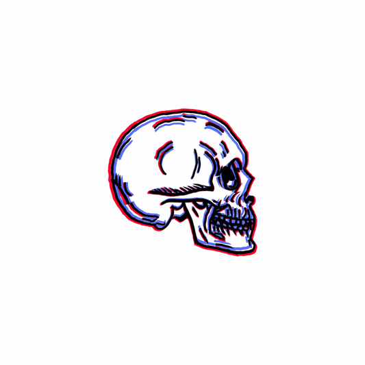3d Skull Sticker